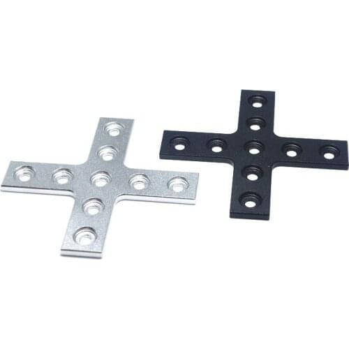 1pcs Silver / Black X shape 9 hole joining plate for 2020 aluminum profile