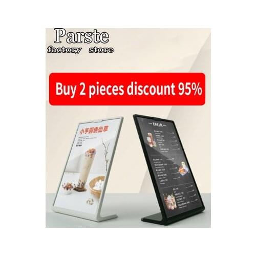 1PS A5Acrylic Panel Menu Display Stand L-Shaped Vertical Table Card Table Brand High-End Plastic Wine Catalog Menu Name Card