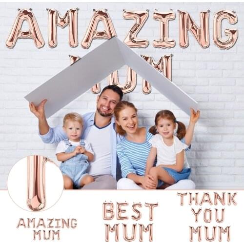 16 Inch Balloon Mothers Day Decoration Balloon-best Mom-amazing Mom-super Mom Balloon Home Decor