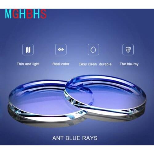 Anti Blue Light Blocking 1.56 1.61 1.67 1.74 Prescription CR-39 Resin Aspheric Glasses Lenses Myopia Hyperopia Presbyopia Lens