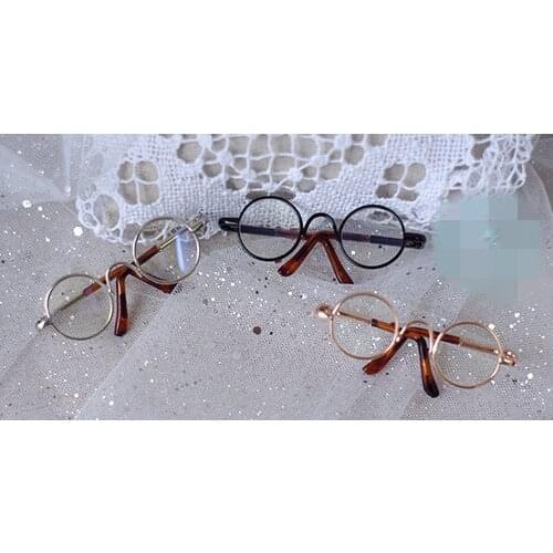 BJD Doll glasses suitable for 1-3 1-4 1-6 size retro round small glasses doll accessories