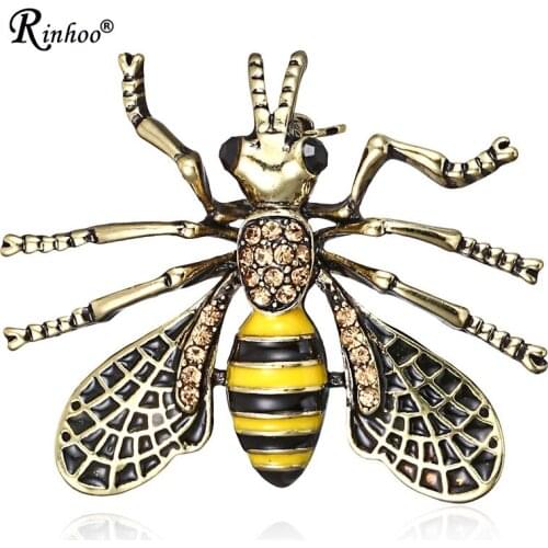 Lovely Handmade Retro Animal Elephant Frog Dog Owl Honeybee Crystal Rhinestone Pearl Costume Brooch Pin for Women Jewelry Gift