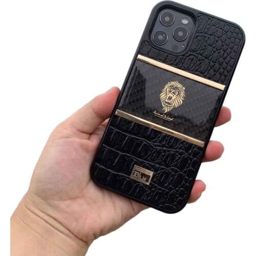 Carbon Fiber Crocodile Pattern Cases For iphone 11 12 Pro Max XR XS 8 7 Plus Se2020 Luxury Phones Protective Cover Top Quality