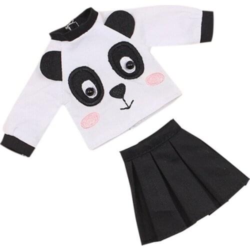 DBS Blyth icy 1/6 30cm bjd panda embroidery dress girl boy gift toy