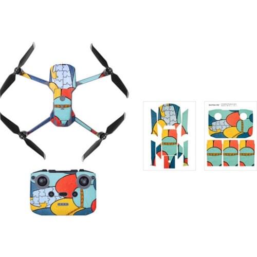 For DJI Mavic Air 2 Drone Colorful Drone Body Arm Remote Control Battery Skin Decals Removable PVC Protective Film Sticker