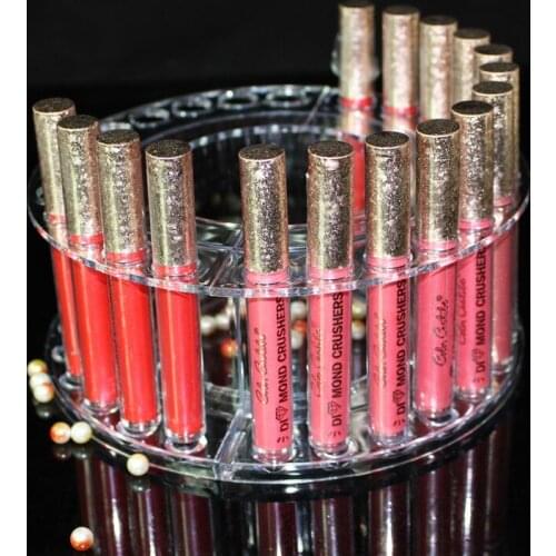 Duoa Transparent Injection Lip Gloss Storage Box Desktop Makeup Storage Box Pen Holder Eyebrow Pencil Showing Stand Semi-Round