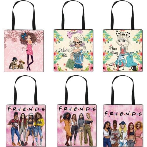 Exclusive Custom Princess Print Handbags for Women Sexy Red Lips Casual Shoulder Bag Eco Reusable Shopping Bags Large Capacity