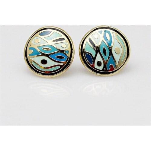 Sky Blue River Design Enamel Jewelry Earrings