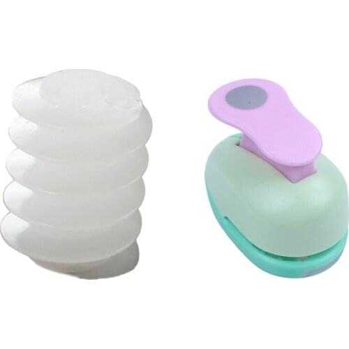 Hot SV-20 Pcs White Plastic Gear Worm Screws 6Mmx8mm & 1 Pcs Crafts Punch 5/8-Inch Paper Punches (Bow) Round