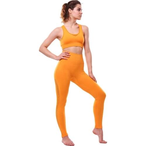 Yoga Sets Women Gym Sports Set Elastic Sports Hight Waist Leggings Sportswear Workout Sets Women