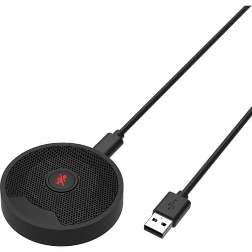 UM10 Mini USB Computer Microphone 360° Omnidirectional Condenser Conference Microphones USB A to Type C Mic for Video Recording