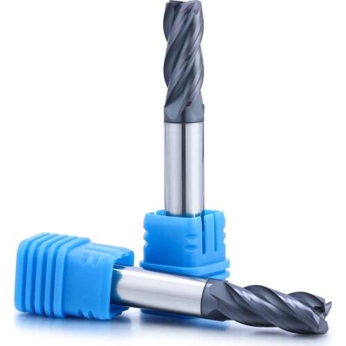 Dohre Long Shank 4 Flutes Corner Radius End Mills HRC45 Carbide Tungsten Milling Cutter End Mill CNC Router Bit Wood Metal Mill