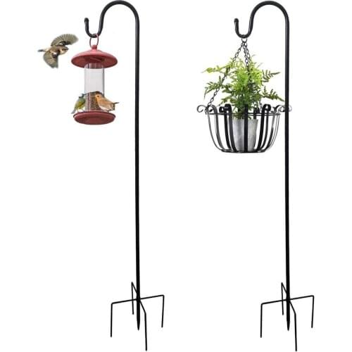 Shepherd Hook with 5-Claw Base Plant Hook Garden Stake Outdoor Plant Stand Hanger Lantern Hooks Outdoor Yard & Garden Decor