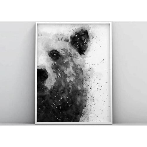 Bear Forest Animal Watercolor Abstract Art Canvas Painting Prints Jungle Woodland Animals Poster Wall Picture Home Room Decor