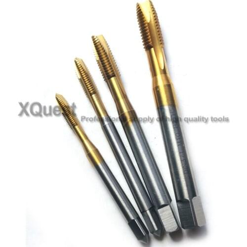 HSS DIN Din371 Standard Machine tap TIN spiral pointed taps M3 M4 M5 M6 M8 M10 spiral point Straight flute tap M5X0.8 M6X1