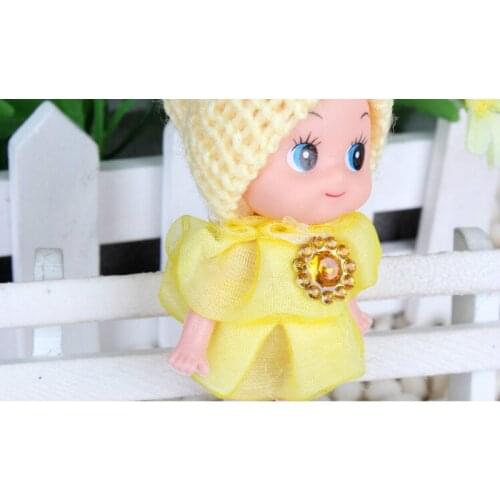 1PCS Mini Kawaii Cute Doll Best Toy Gift For Girl Confused Dolls Ornament Accessories Key Chain Phone Pendant