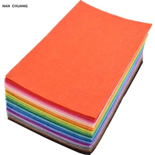 Nanchuang 1mm Thickness Non Woven Felt Fabric For Home Decoration Pattern Bundle Sewing Dolls&Crafts Material 40Pcs/Pack 10x15cm