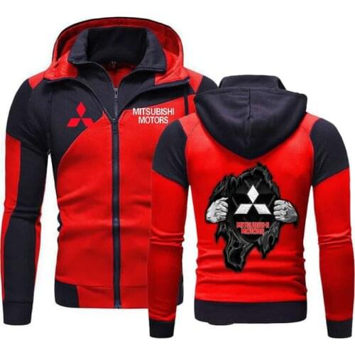 2021 New Spring Autumn Mitsubishi Motors Fashion Cool Men Stand Zipper Popular Polyester Simple Casual Streetwear Sport Jackets