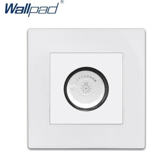 2019 New Arrival Dimmer Wallpad Luxury White Wall Light Switch Knob Button PC Panel 15-500W
