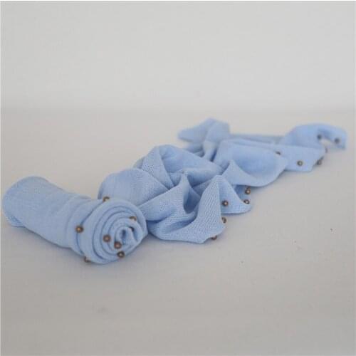 Multiple Colors Pearl Stretch Wrap Photo Props Jersey Fabric Newborn Wrap Layer Baby Swaddle Cocoon Photography Props