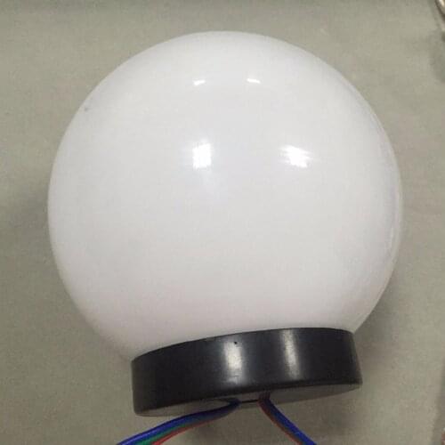 120mm UCS2903 addressable globe type pixel light;DC24V input;1.68W(7pcs 5050 SMD RGB inside);black base;10pcs a string;IP68