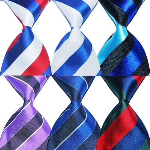 Gift For Men Tie Silk Necktie Striped 10cm Width Fashion Jacquard Woven Formal Wear Business Suit Wedding Party Christmas New