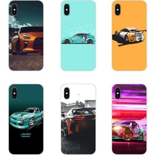 For Huawei Honor 4C 5C 6X 7 7A 7C 8 9 10 8C 8S 8X 9X 10I 20 Lite Pro Transparent Soft Bag Case Street Racing Drift Cars Auto JDM