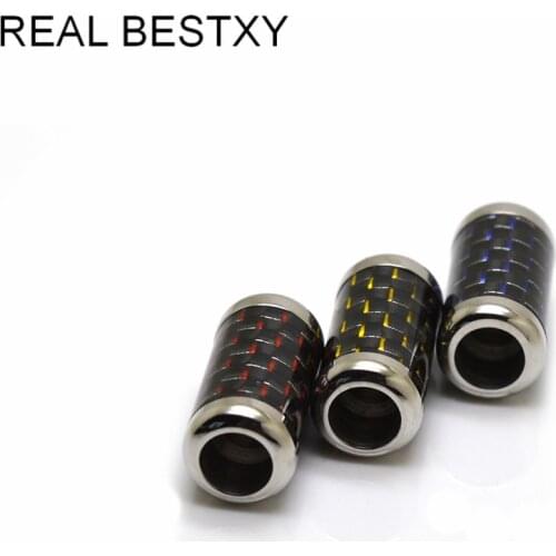 REAL BESTXY 2pcs/lot blue/grey/black stainless steel carbon fiber clasp with magnetic carbon fiber clasp for bracelet