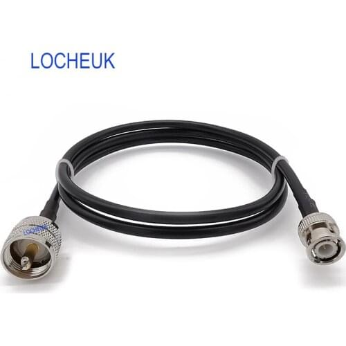RF LMR195 Pigtail Low Loss Cable BNC Male Plug to UHF SO-239 Male Plug Coaxial Antenna Extension Coaxial Cable 1M 3M 6M 9M 12M