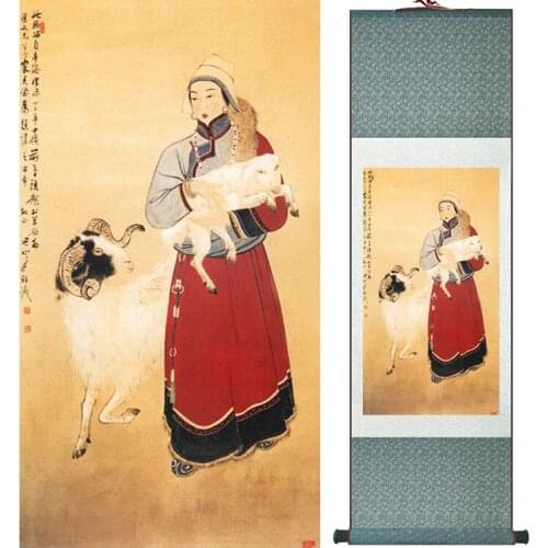 Traditional Chinese art painting Silk scroll painting Chinese wash painting Chinese wash painting 0506