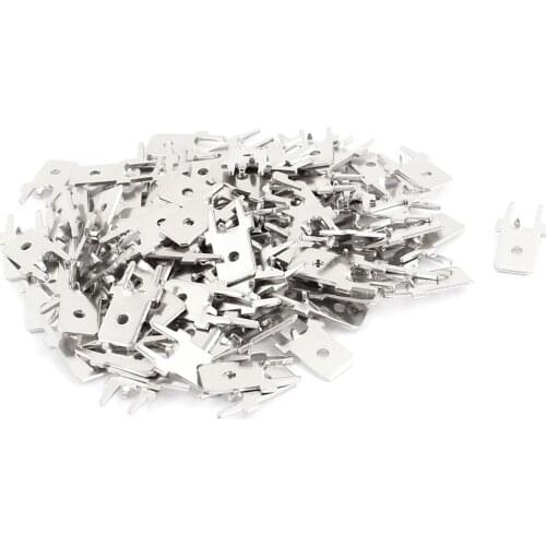 UXCELL 100 Pcs 6.3Mm Dia Male Insulated Crimp Spade Pcb Male Terminal Fasten Connector