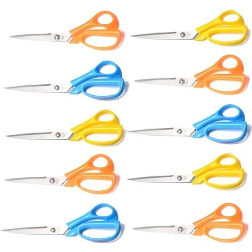 1 Pcs Blue With Cover High Carbon Professional Stainless Steel Sewing Scissors Steel Size Scissors Dressmaking Fabric Shears