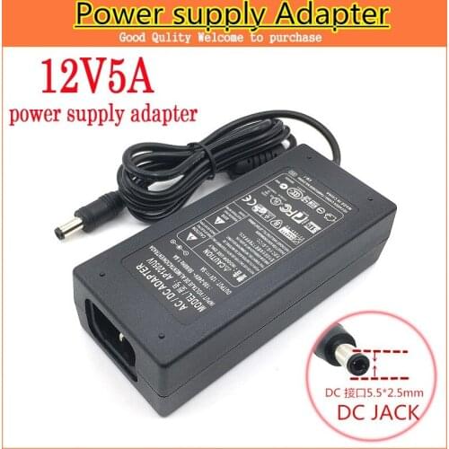 10pcs 12V5A AC 100V-240V Converter Adapter DC 12V 5A 60W Power Supply DC 5.5mm x 2.5mm for 5050/3528 LED Light LCD Monitor