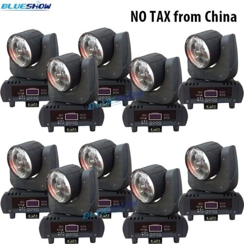 No Tax 10pcs/lot Mini Beam 60W Led Moving Head Light RGBWAP 6 Colors High Brightness LED Mobile Light By Dmx512 For Dj Party