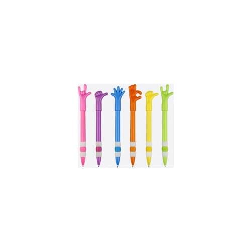 12Pcs/lot Good Quality Promotional logo finger hand shape ballPen