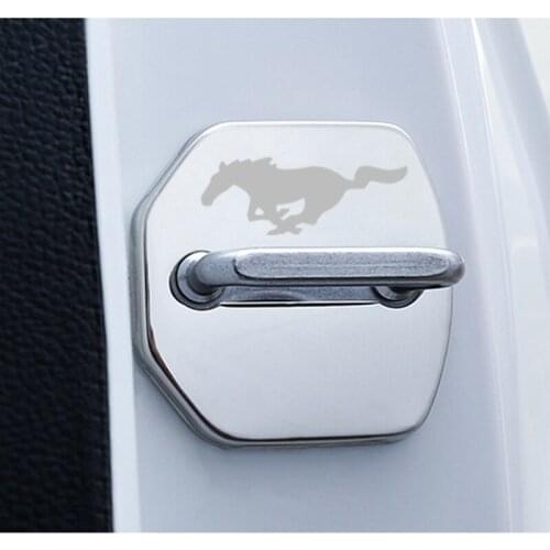 4pcs Door Lock Cover sticker case for Ford Mustang Accessories Car Styling