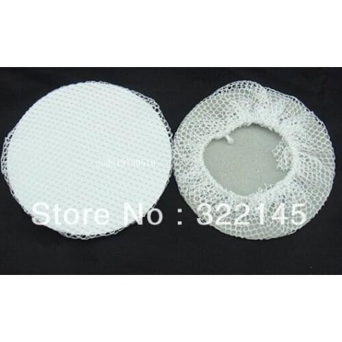 50PCS Horse Show Pinup Dressage Crew Burlesque Plain Bun Cover Bow Hair Snood Net White Color