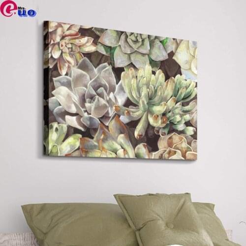 5d Diy Diamond Painting Floral Succulents Full Square & Round Diamond Mosaic Diamond Embroidery Needlework Crafts Home Decor