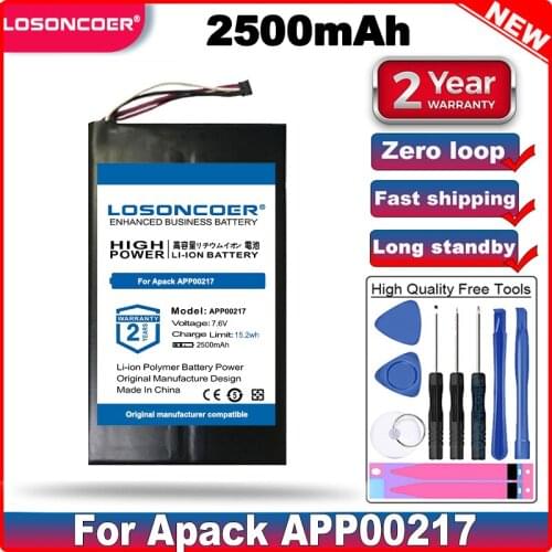 LOSONCOER 2500mAh Battery For Apack APP00217 Battery Cell Phone Batteries