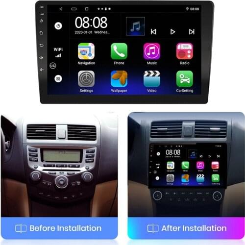 Android 10 Car Radio Wifi BT GPS Navigation Bluetooth USB Player 4G + 64G Memory with Carplay Android