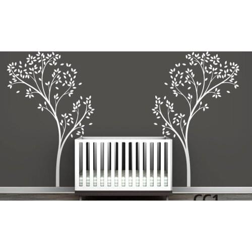 Large White Tree Canopy Wall Decal Modern Nursery Kids Baby Room Wall Decor Wall Art Stickers Wallpaper Vinyl Murals Poster A216