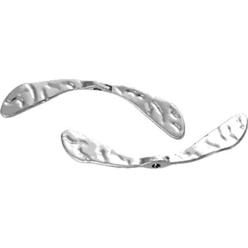 DoreenBeads Zinc Based Alloy Spacer Beads Dragonfly Wing Silver Color Jewelry DIY Findings Charms, Hole: Approx 3.2mm, 10 PCs