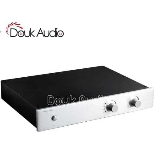 Douk Audio Preamplifier Chassis Aluminum Case DIY Enclosure Flat type Box For Audiophile