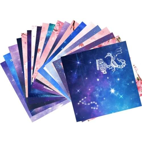 50PCS/lot Double-sided Origami Starry Sky Printed DIY Hand Account Craft Background Paper Scrapbooking Decor