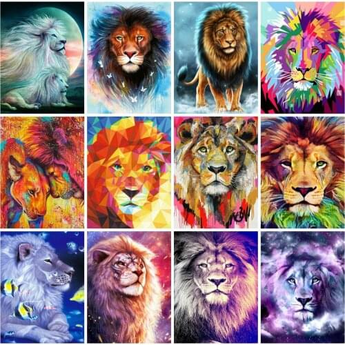 EverShine Diamond Painting Animals Cross Stitch Diamond Embroidery Lion Rhinestones Art Bead Picture Kits New Arrivals Wal Decor