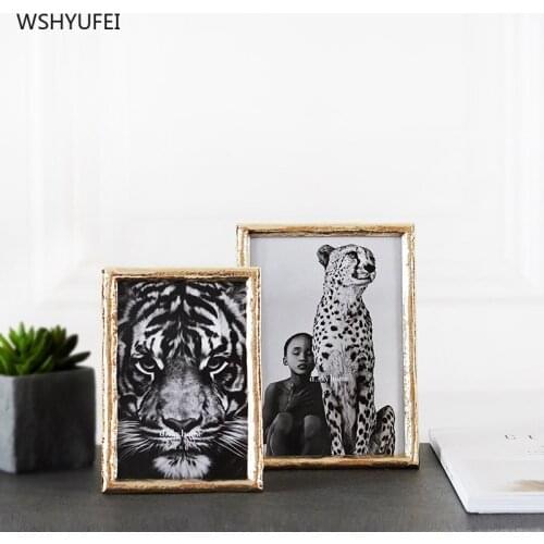 WSHYUFEI 6/7 inch resin photo frame Desktop decoration Cute picture album frame Vintage frame wall art Home office supplies