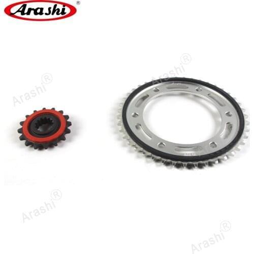 Arashi 16T / 43T Front Rear Drive Sprocket Set For HONDA CBR1000 RR Fireblade SP1 / SP2 ABS SC77B 2017 2018 2019 525 Pitch