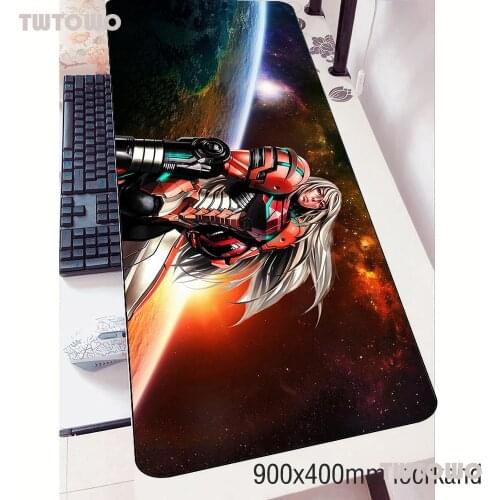 Metroid Padmouse 900x400x2mm Gaming Mousepad Game Gorgeous Mouse Pad Gamer Computer Desk Aestheticism Mat Notbook Mousemat Pc