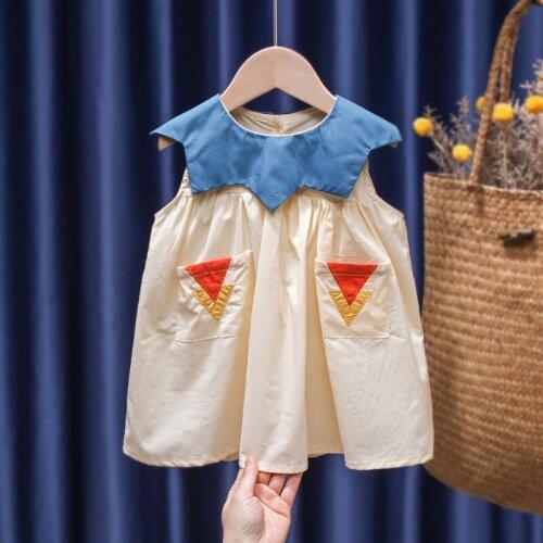 2021 Summer Girls Skirt Sweet Cute Children Cartoon Pattern Sleeveless Princess Skirt Fashion Vest Skirt