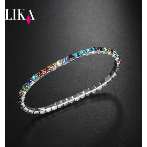 LIKA Fashion Cubic Zirconia Tennis Bracelet & Bangles For Women Christmas Gifts New Fashion Lady Jewelry Pulseras Mujer Gifts